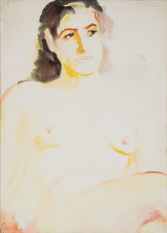 Isaac Grünewald, akvarell på papper, signerad.