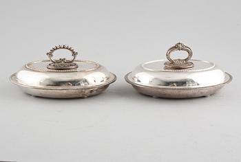 Two new silver deep dishes, early 20th century.