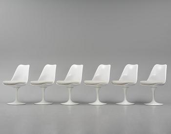 Eero Saarinen, a set of six "Tulip" chairs, Knoll Studio, 2010.