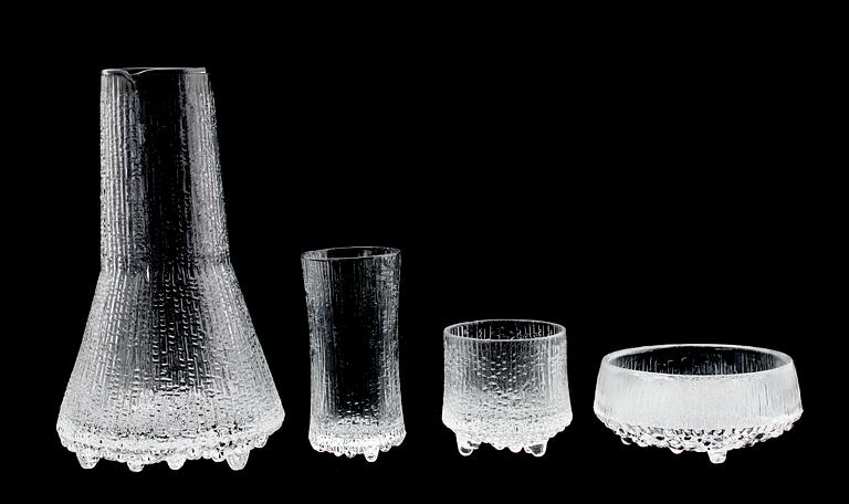 SERVISDELAR, 33 del, glas, "Ultima Thule", Tapio Wirkkala, Iittala, Finland.