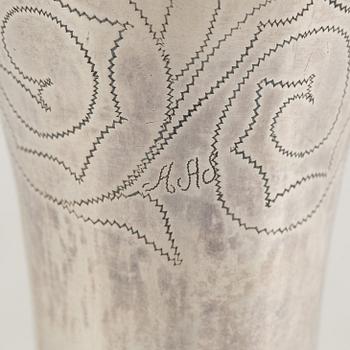 A Swedish silver beaker, mark of Johan Petter Hörling, Enköping 1817.