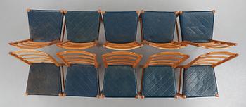 Axel Larsson, a set of 6+4 'Thule' chairs, Svenska Möbelfabrikerna Bodafors for PUB, Sweden, 1937.