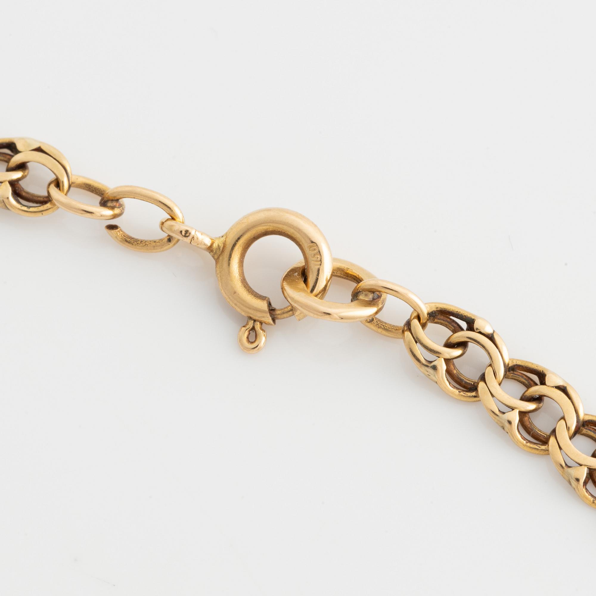 Collier, 18K guld, doserad bismarckmodell,