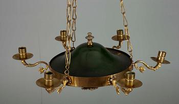 AMPEL, mässing och brons, empirestil, sekelskiftet 1800/1900.