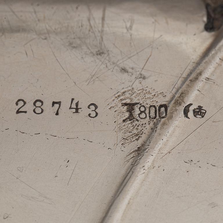 A German rococo style silver tea- and coffee service.