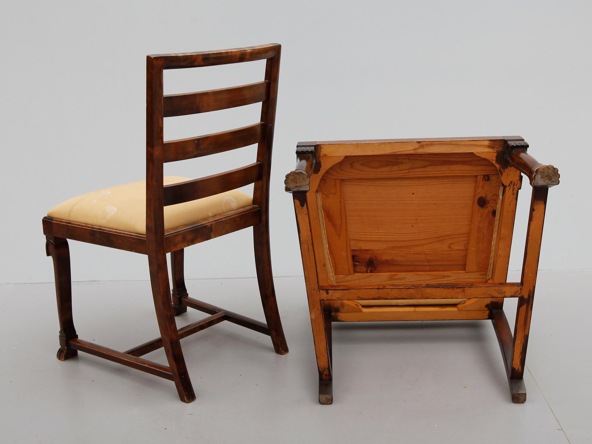 MATGRUPP, 8 delar, art déco, 1930-tal.