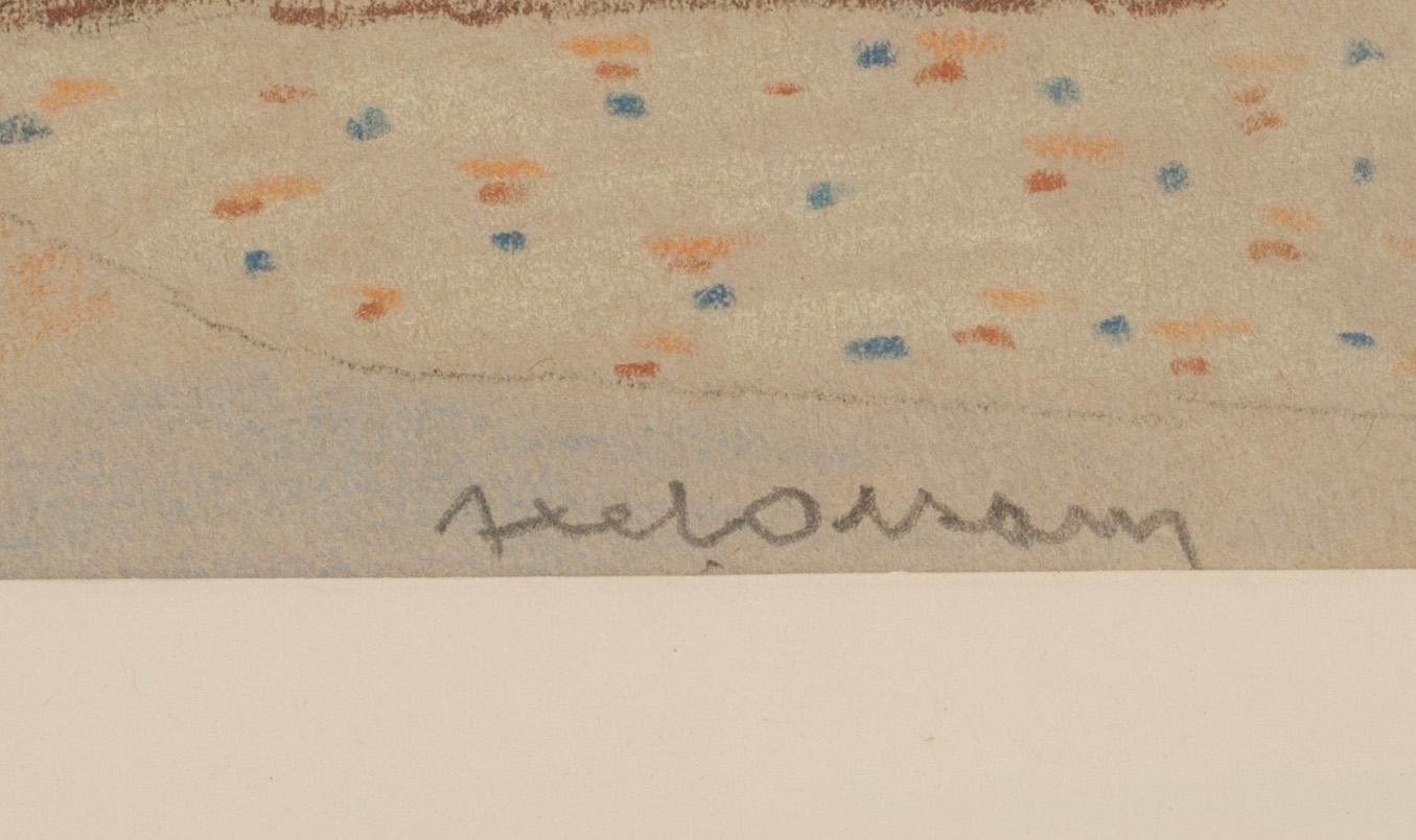 AXEL OLSON , färgkrita . Signerad.