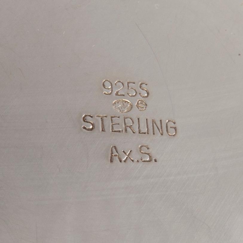 NATTVARDSTYG, sterling silver, 4 delar. A Salomonsen, Danmark . vikt 1700 gr.