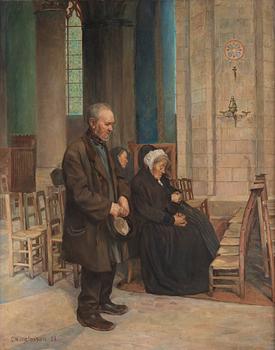 Carl Wilhelmson, "Under mässan. I St. Germain des Près" (At mass. In St. Germain des Près).