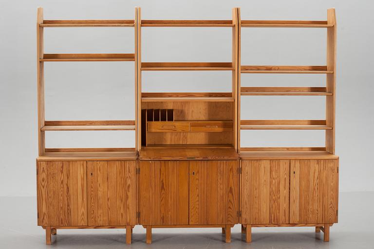 BOKHYLLA, 3 delar, Carl Malmsten, Svensk fur.