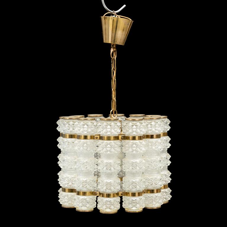 A 1970s ceiling light by Tyringe Konsthantverk, Sweden.