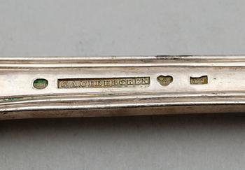 SOPPSLEV SAMT RAGUSKED, silver, Gustaf Adolf Cedergren, Stockholm 1853. Vikt ca 460 g.