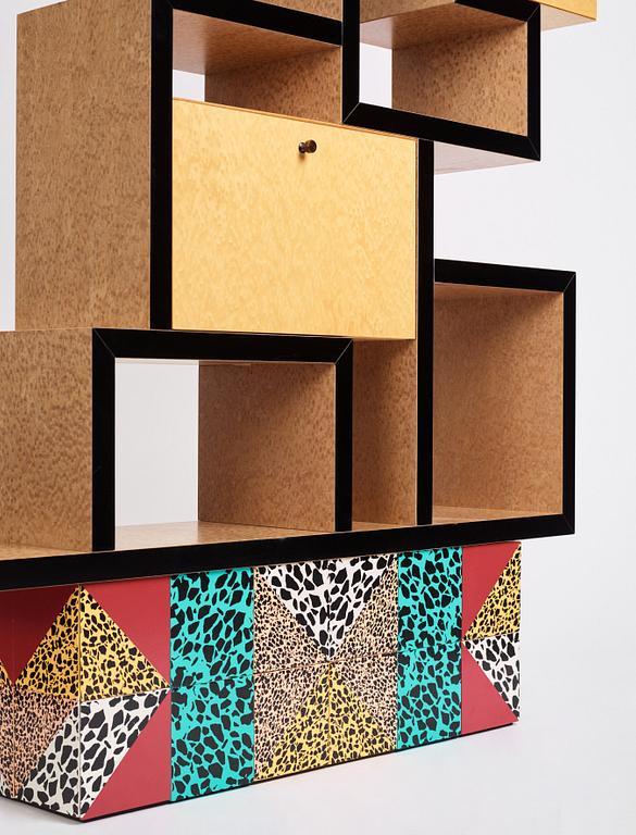 Ettore Sottsass, a "Max" bookcase, Memphis, Italy, post 1987.