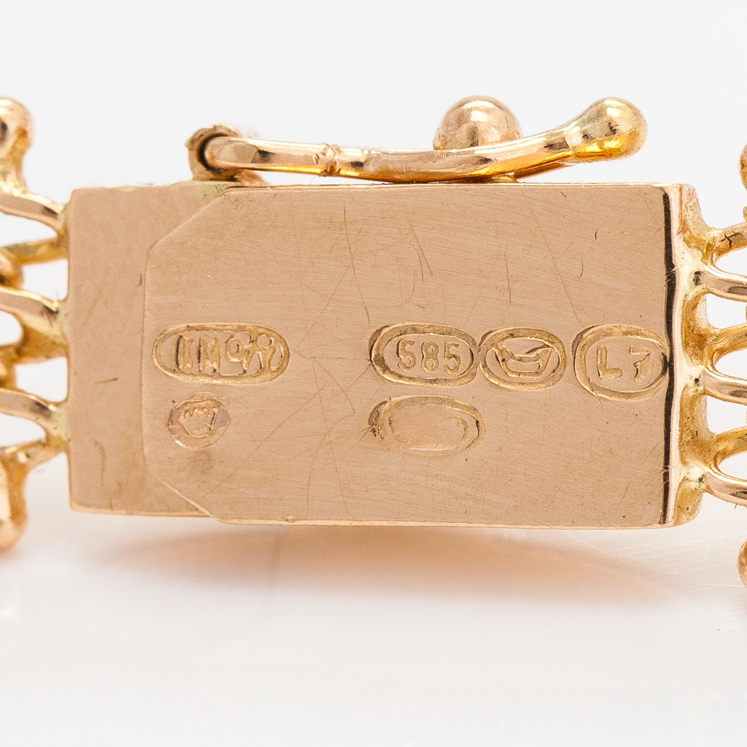 Halsband, 14K guld. Finska importstämplar.