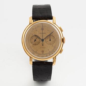 Movado, Non Magnetic, "M90", "Snake Hand", chronograph, wristwatch, 37 mm.