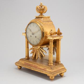 A Gustavian style mantle clock, signed C.A. Carlsson 12/12 1913 Nyköping.