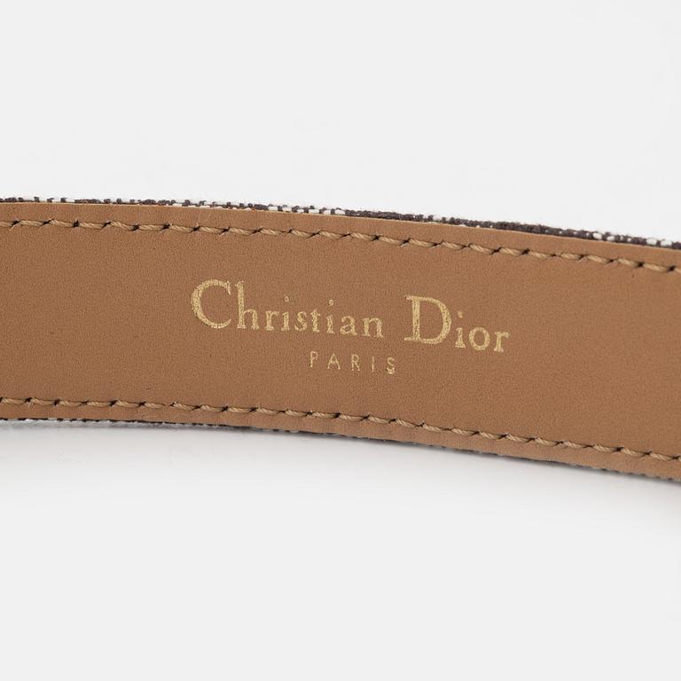 Christian Dior, a 'Saddle bag logo jean' belt, size 75.