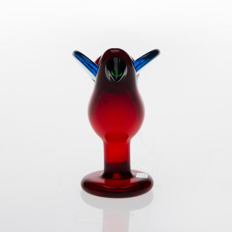 OIVA TOIKKA, GLASS BIRD. Flycatcher. Signed Oiva Toikka Nuutajärvi Notsjö. Early 1970s.