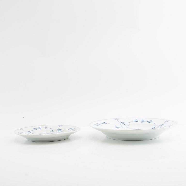 Servis 31 dlr "Musselmalet rifflet" Royal Copenhagen Danmark 1900-talets senare del porslin.