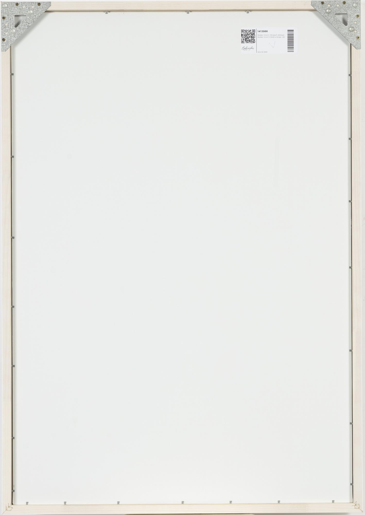 Walter Hirsch, photograph stamped by the Walter Hirsch Estate verso.