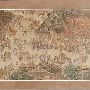 KAKEMONO, litografiskt tryck, 1900-tal.