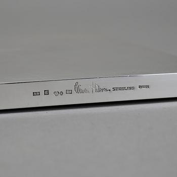 PÄRM TILL ANTECKNINGSBLOCK, sterlingsilver, Wiwen Nilsson, Lund 1946. Vikt ca 449 gram.