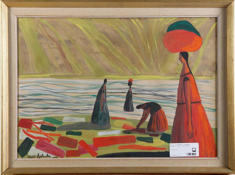 SJÖLANDER, VALDEMAR, gouache, sign o dat 1959.