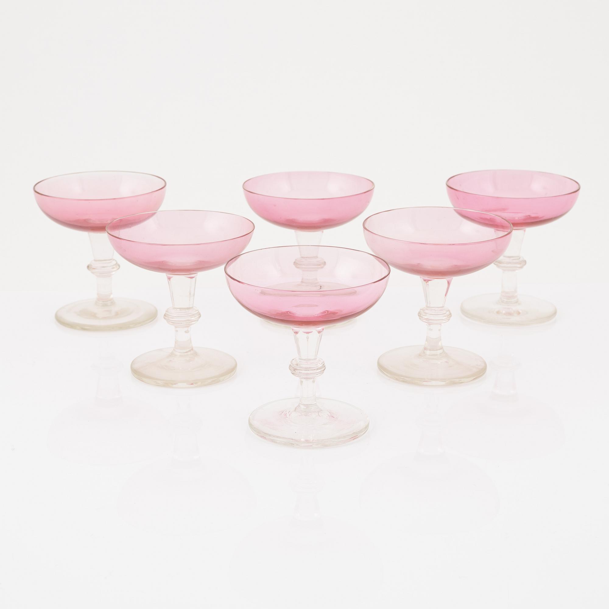 Champagnekupor, 6 st, 1900-tales första hälft.