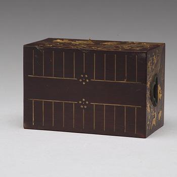 A Japanese lacquered box, 19th Century.