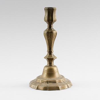 LJUSSTAKE, mässing, 1700/1800-tal.