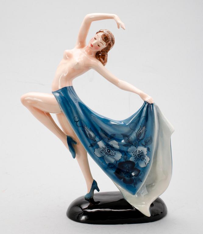 FIGUR, porslin, Keramos, Wien, 1900-talets mitt.