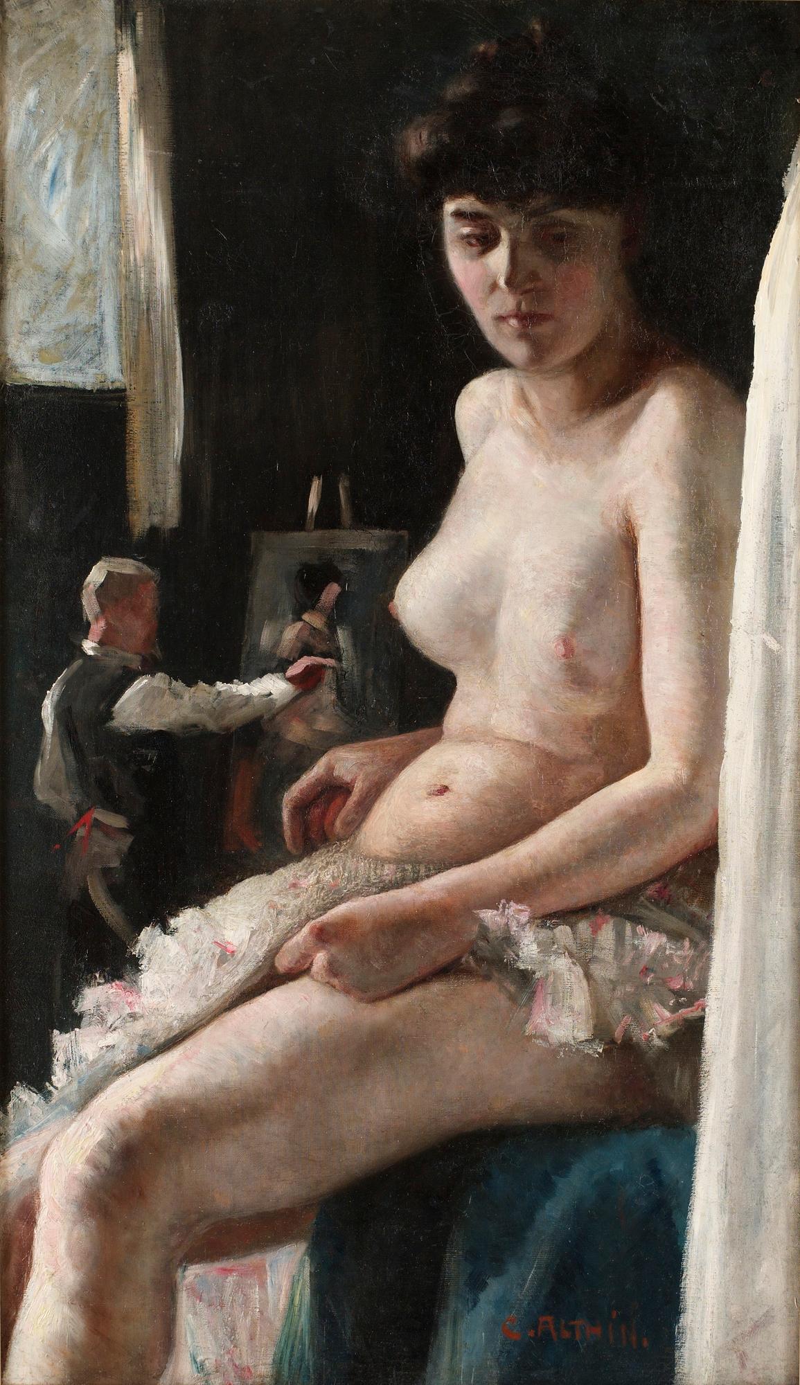 Caleb Althin, Konstnärens modell.