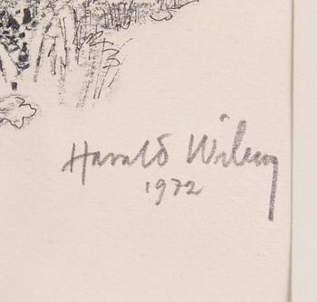 WIBERG, HARALD. Tusch och blyerts. Sign o dat 1972.
