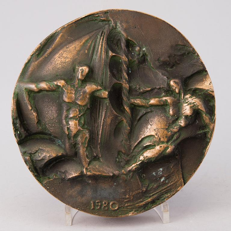 A Soviet bronze table medal, Olympic games 1980.