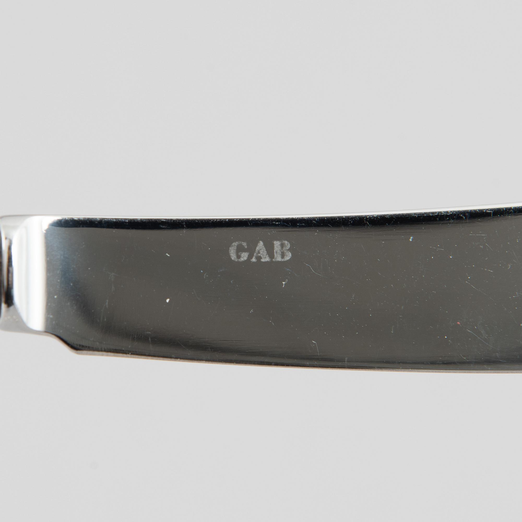 Cutlery service, 63 pieces, silver model Olga, GAB and CG Hallberg, 1960s-70s.