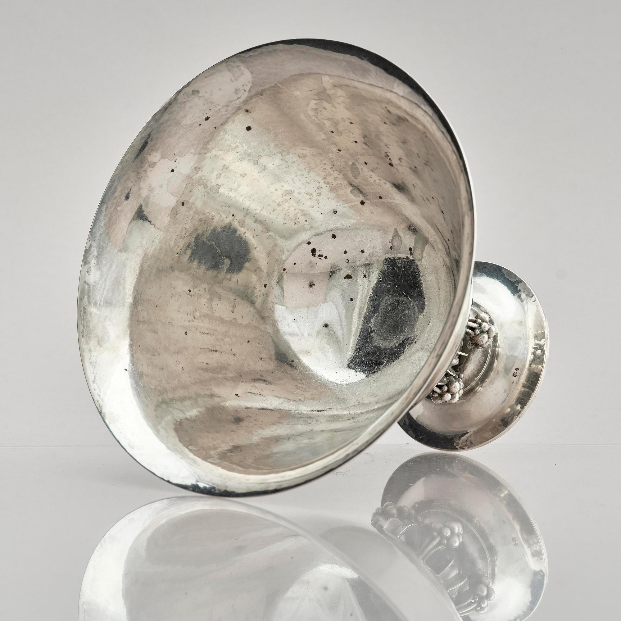 Georg Jensen, a sterling silver centrepiece bowl, model no. 775, design Harald Nielsen, Copenhagen 1933-1944, Swedish Import mark.