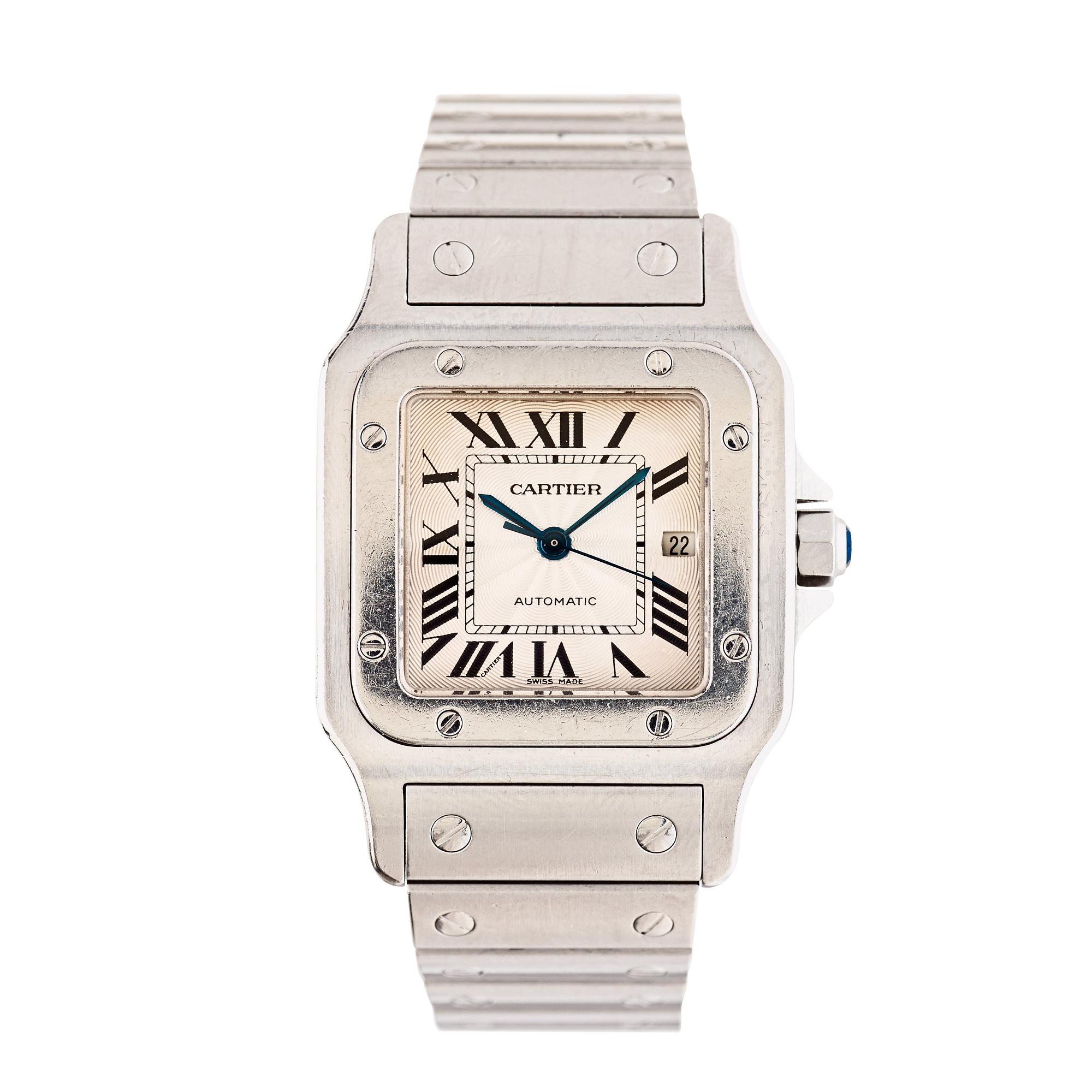 Cartier - Santos. Stål. Automatisk. 29 x 29 mm. 2001.