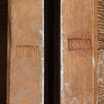 TABURETTER, ett par, av Erik Öhrmark (mästare i Stockholm 1777-1813), Gustavianska.