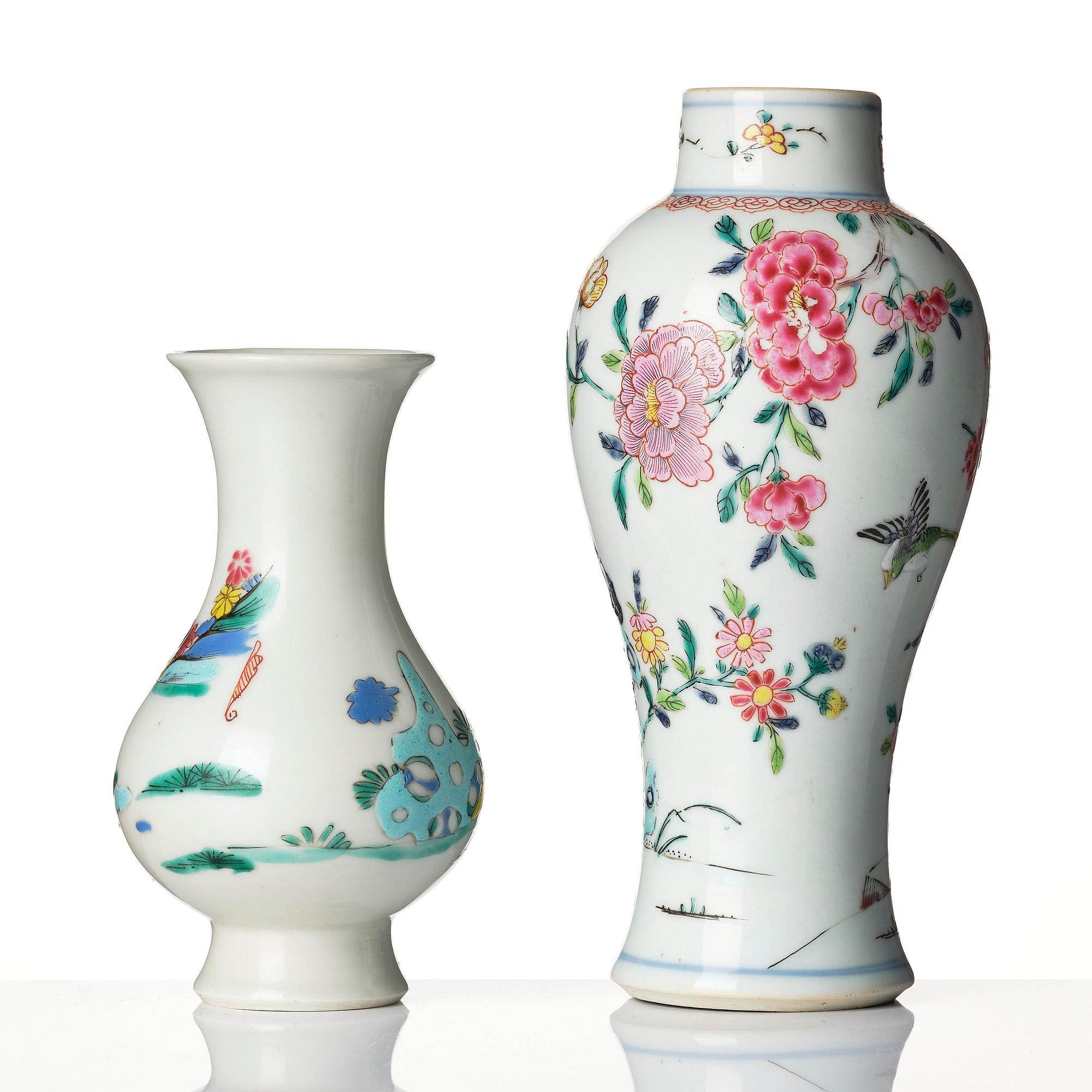 Two famille rose vases, Qing dynasty, Yongzheng (1723-35).