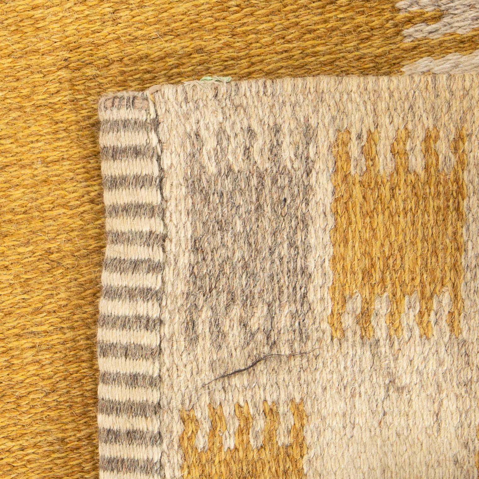 Ingrid Dessau, A Swedish 1950- 1960s flatweave carpet.