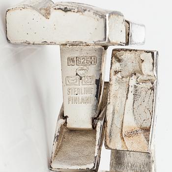 Björn Weckström, manschettknappar, "Polaris", silver, Lapponia 1969.