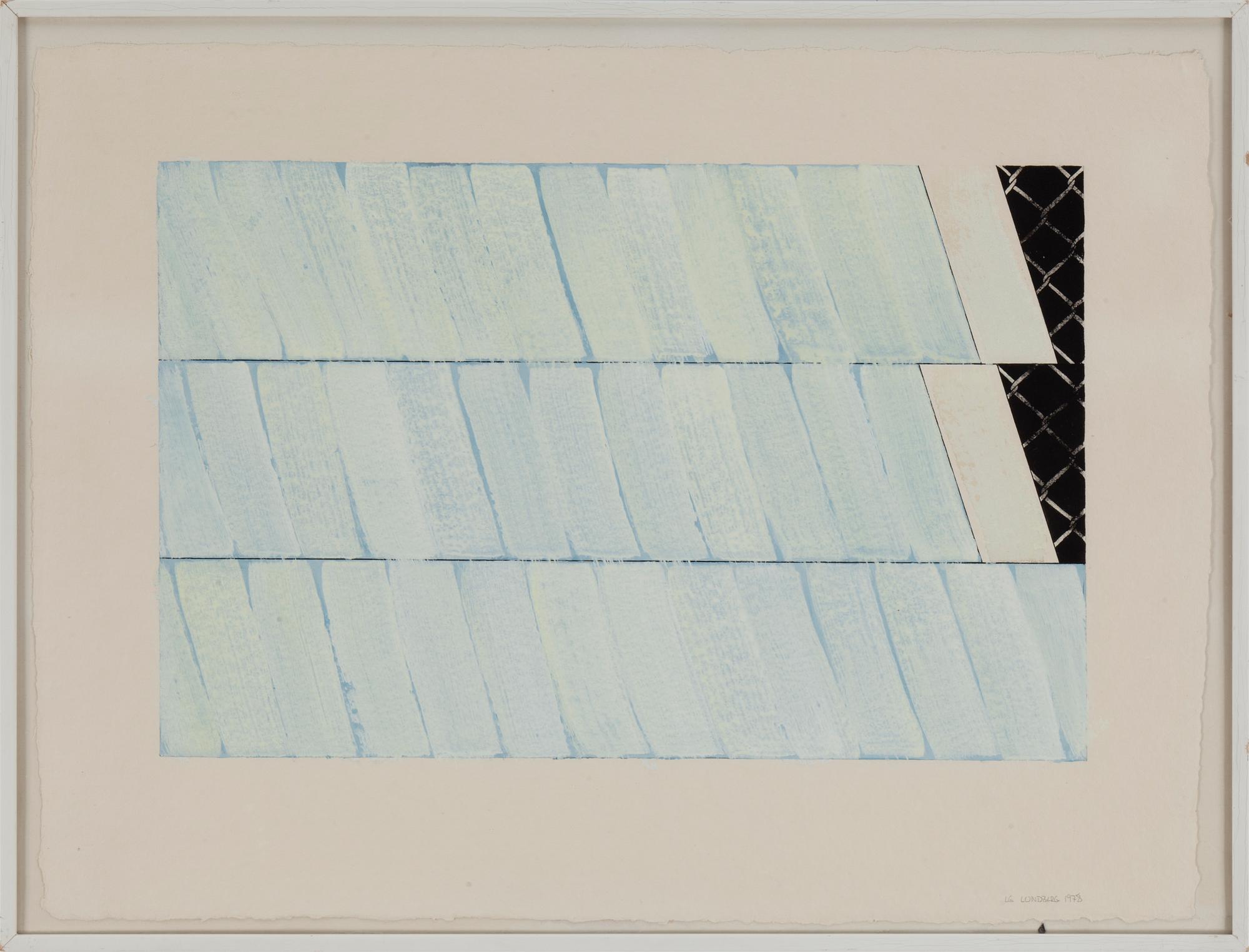 LG LUNDBERG, blandteknik på papper, signerad LG LUNDBERG och daterad 1978.