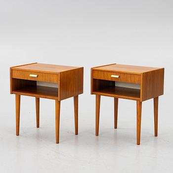 Bedside tables, a pair, 1960s.