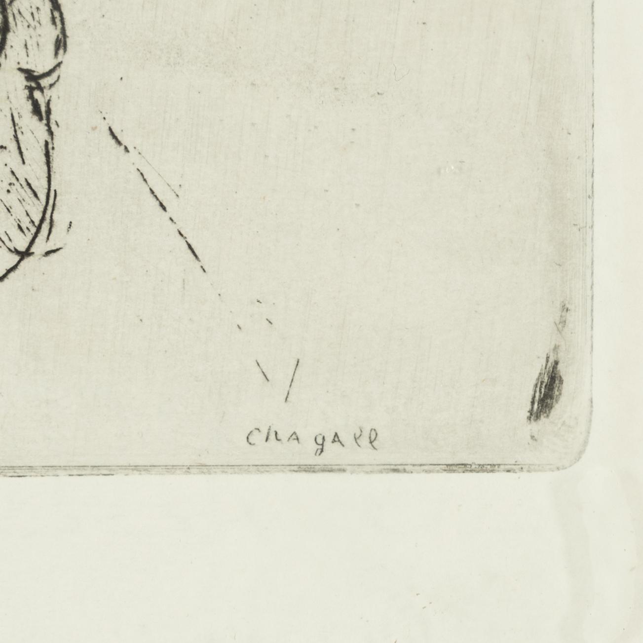 Marc Chagall, etsning, signerad i  plåten.