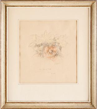 Robert Högfeldt · ROBERT HÖGFELDT. Krita på papper.  Signerad R. Högfeldt.