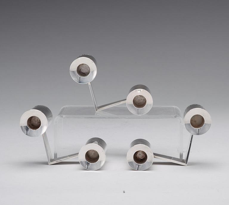 Claës Giertta, ljusstakar, 3 stycken, sterling silver, Stockholm 1969.