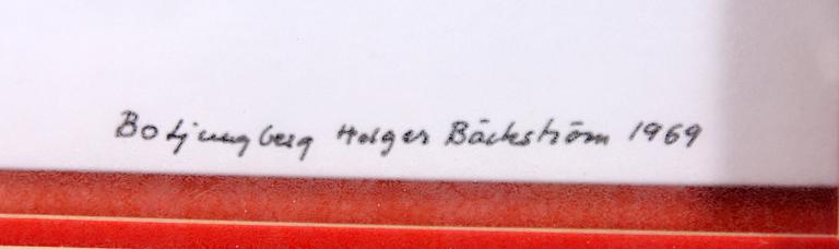 BECK & JUNG (HOLGER BÄCKSTRÖM & BO LJUNGBERG), sign, dat 1969 och numr 2/3.