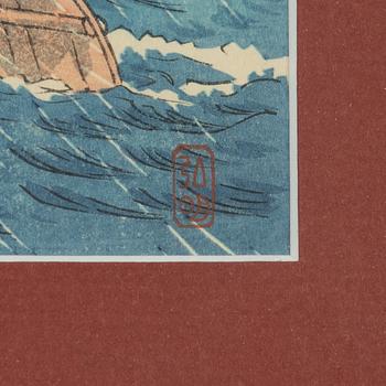 Shotei, a woodblock print in colours, ca. 1939.