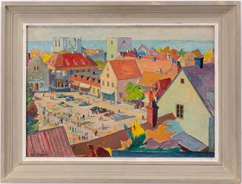 Hjalmar Strååt, "Stora torget, Visby".