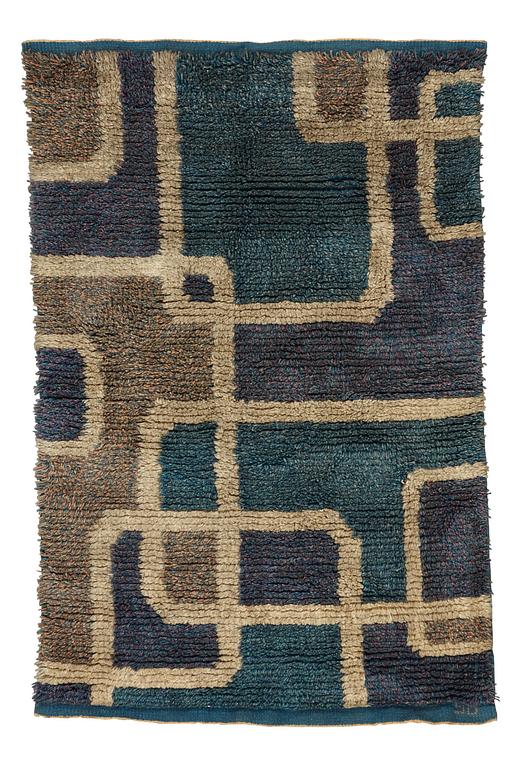 Sigvard Bernadotte, a carpet, knotted pile, ca 153,5-155,5 x 101-105 cm, signed SB.